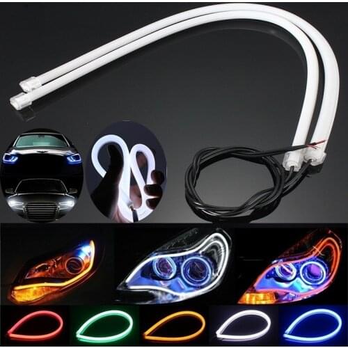 Flexible Soft LED Tube Strip LED Car DRL Daytime Running Light Car Accessories Car Decoration car lights