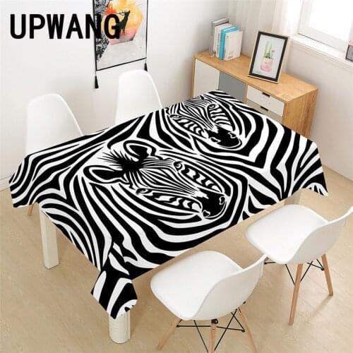 Zebra Animal Tablecloth 3D Printed Table Cover Rectangular Tablecloth Wedding Birthday Party Kitchen Home Decor