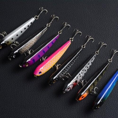 2017 New Super Quality 8.5cm 9.8g Hard Bait Minnow Fishing Lures Bass Fresh Salt Water with 6# Fishing Hook 3D Eyes