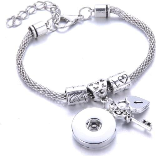 2019 New Snap Bracelet High Quality 18mm Snap Bracelet Adjustable Size Chain Bracelet Watches Snaps Jewelry 2769