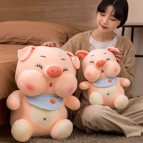 New 23-65cm Lovely Fat Pig Plush Toys Stuffed Cute Animal Doll Baby Piggy Kids Appease Pillow for Girls Birthday Chrismast Gift