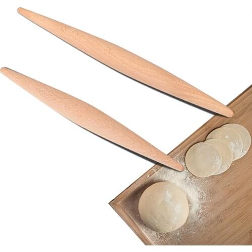 Fondant Cake Dough Roller 23 cm /28 cm Rolling Pin Non-Stick Pasta Dumpling Skin Maker Cooking Tool Double Tip Wood Bakeware