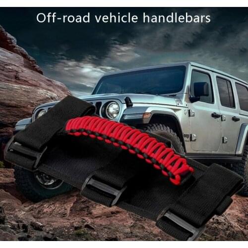 Roll Bar Grab Inner Handles Grip Car Roof Trolley Handle Compatible with Jeep-Wrangler TJ-JK-JL-JT Interior Accessories A70F