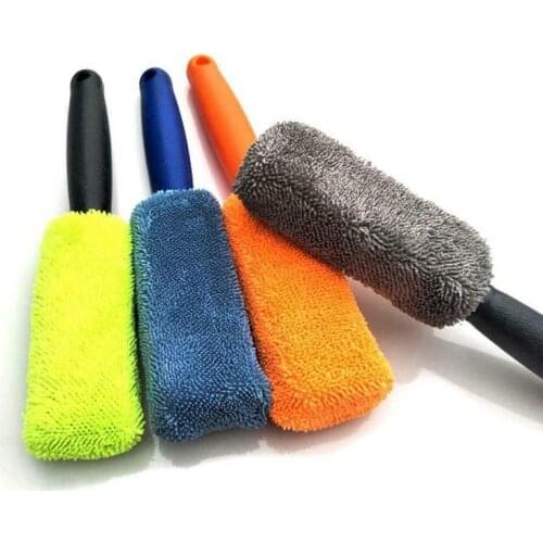 4 Colors Car Wash&Maintenance Microfiber Wheel Tire Cleaning Brush Tool Tire Washing Tyre Soft Cleaner