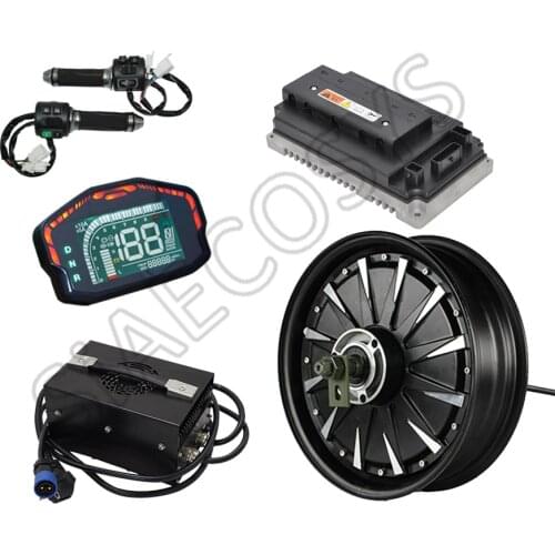 SiAECOSYS QSMOTOR 12inch 3000W 48V 74kph Hub Motor with EM100SP controller and kits for electric scooter