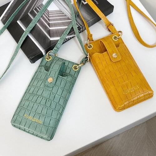 Crocodile Pattern Messenger Bag Women PU Leather Shoulder Bag Mini Cellphone Crossbody Bag Fashion Lady Handbag Shopping Purse