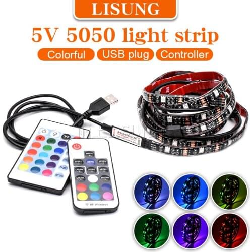 Usb 5050 Led Strip Rgb Tape Controller Flexible Rgb 5050 Decoration Backlight Lamp Night Light Luminous String For Bedroom