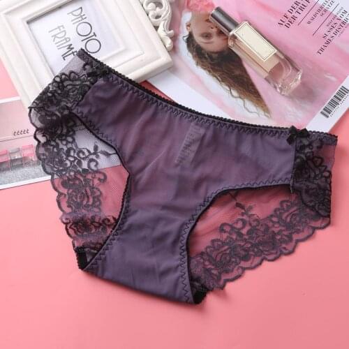 Women Panties Sexy Lace Knicker Lingerie Briefs High Elastic Embroidery Yarn Thong Underpant Underwear Ropa Interior Femenina