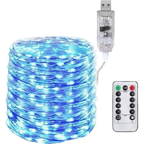 20m 200LED Solar Outdoor Light Waterproof Copper Wire Lamp String 8 Modes Multicolor Flash Fairy Light for Christmas Light Decor