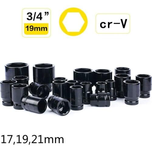 3/4"17,19,21mm Universal Heavy Duty Air Socket Adopter Pneumatic Socket Wrench Head for Electric Impact Wrench Air Impact Wrench