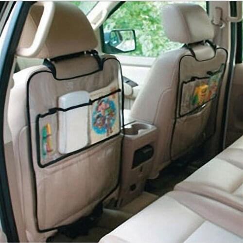 Car Auto Seat Back Protector Cover For Children Kick Mat Storage Bag Car Styling Back Car Seat Cover Organizer Holder #3