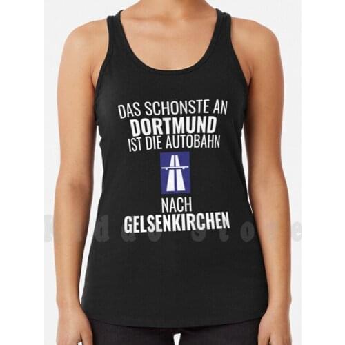 Gelsenkirchen Tank Tops Vest 100% Cotton Gelsenkirchen Ruhr Area Ruhrpott Highway