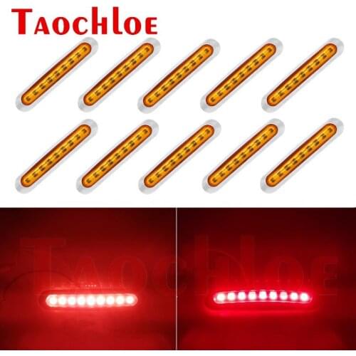 10Pcs 12V 24V LED Side Marker Lights For Truck Trailer Boat Car Front Back Bumper Decorating Running Light Fog Lamps