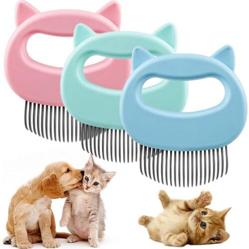 2PCS Pet Cat Dog Massage Comb Shell Comb Grooming Hair Removal Shedding Cleaning Brush Multifunction Pet Grooming Dog Supplies