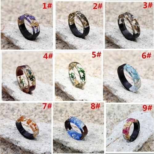 2019 Dropshipping Service New Arrival Resin Rings Light Gold Foil High Level Resin Ring Louvre Cut Ring Men Women Leisure Ring