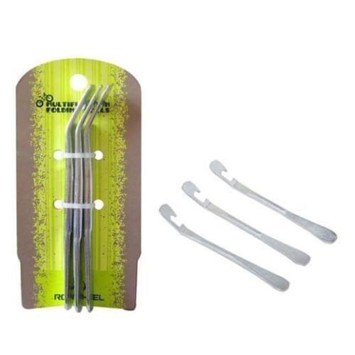 3pcs Bike Silver Bicycle Tire Tyre Lever Opener Metal Pry Bar Stick Repair Tools