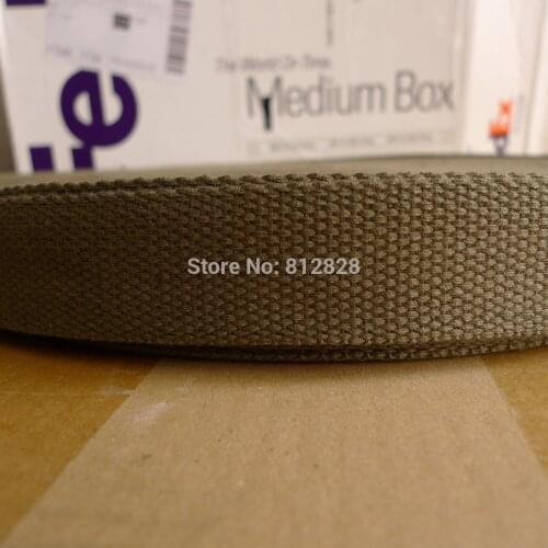 50 Yards 1.25'' 32mm #25 Amy Green Color High Quality Bag Straps Polyester Webbing