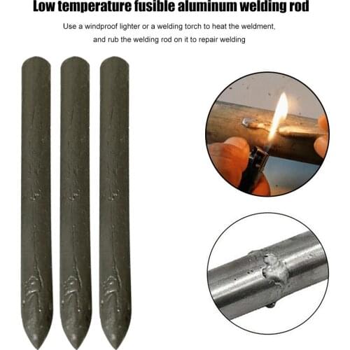 3pcs Aluminum Welding Rod Brazing Low Temperature Easy Melt Weld Bar Cored Wire Soldering Rods Stainless Steel Iron Steel Pipes