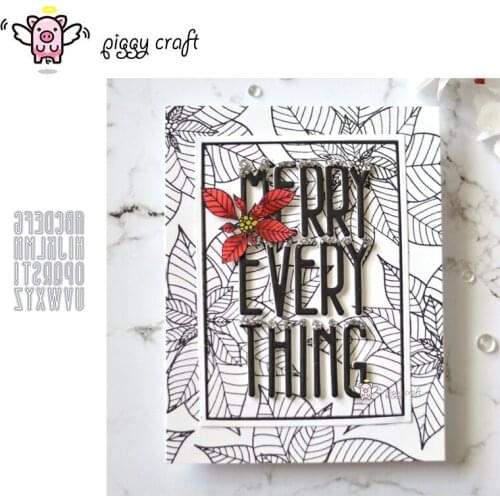 Piggy Craft metal cutting dies cut die mold Letter decoration Scrapbook paper craft knife mould blade punch stencils dies