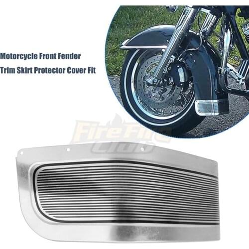 Motorcycle Front Fender Skirt Trim Cover Chrome For Harley Touring Electra Road Glide Road King FLHR FLHTK 1980-2013