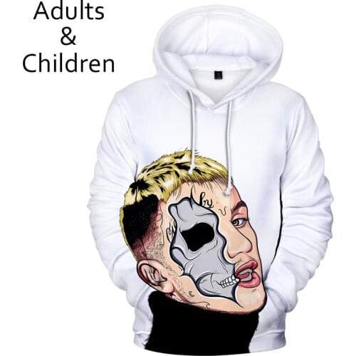 New 3D lil peep Hoodies Boys Girls Sweatshirts Harajuku Autumn Kids Hooded 3D print lil peep Hoodie Men Women white Pullovers