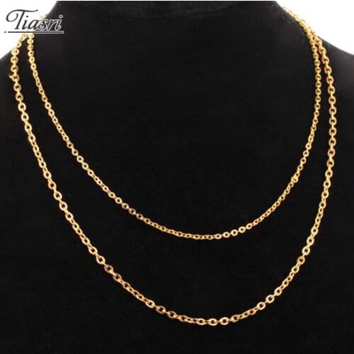 Tiasri Cross Necklace For Woman Man High Quality Stainless Steel Jewelry Accessories Halloween Friends Gifts Choker Wholesale