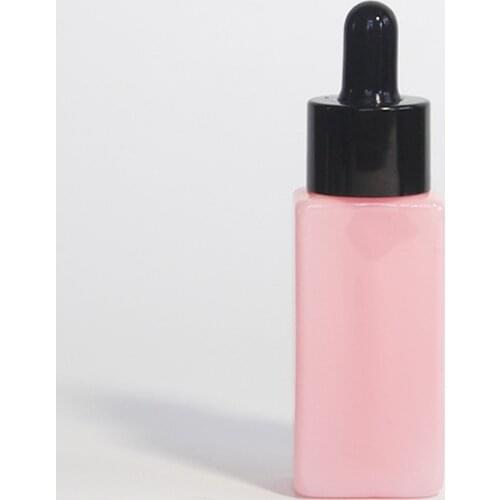 50pcs 30ml Pink Blue Square Plastic Perfume Bottle Glass Pipette Dropper Essential Oil Small Sample Packing Empty Cosmetics