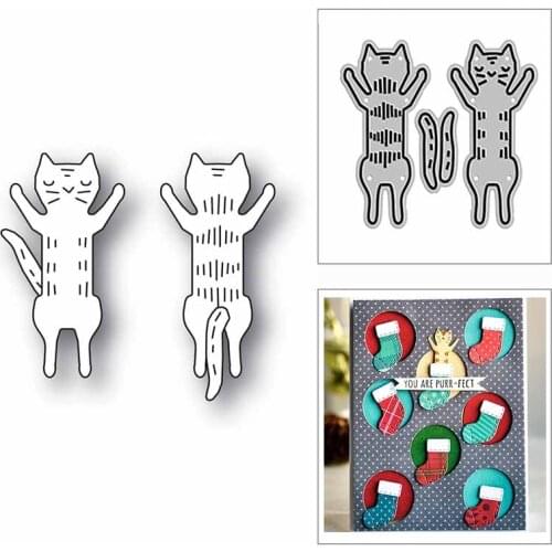 New Duo Cats Kitty Animal 2020 Metal Cutting Dies for DIY Scrapbooking Paper and Card Making Decorative Embossing Craft No Stamp