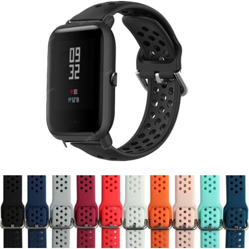Silicone Soft Strap for Xiaomi Huami Amazfit Bip BIT Lite Youth 1S Smart Watch Wrist Bracelet for Amazfit GTS 2 Watchband Strap