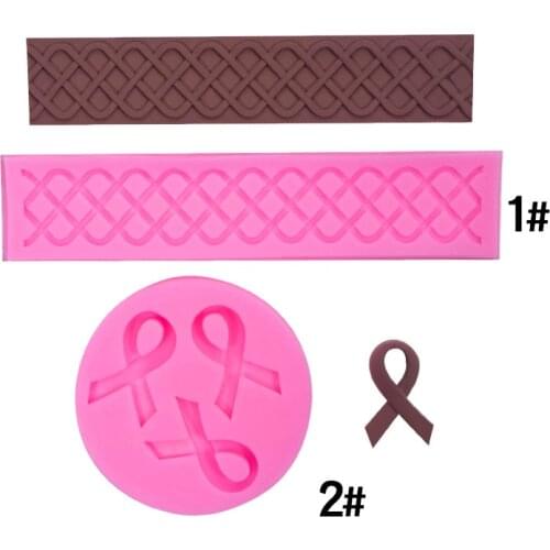 15.5*3*0.5CM DIY Sugar Craft Cake Ribbon Silicone Mold Fondant Mold Cake Decorating Tools Gum Paste Mold