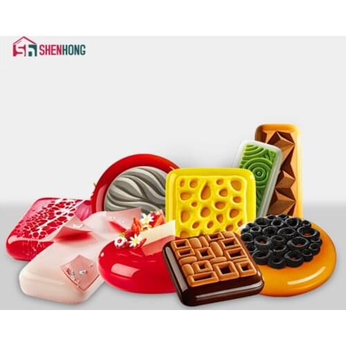SHENHONG Various Shapes Mousse Cake Mold Decorating Silicone Mould Dessert Flower Pan Chocolate Bakeware