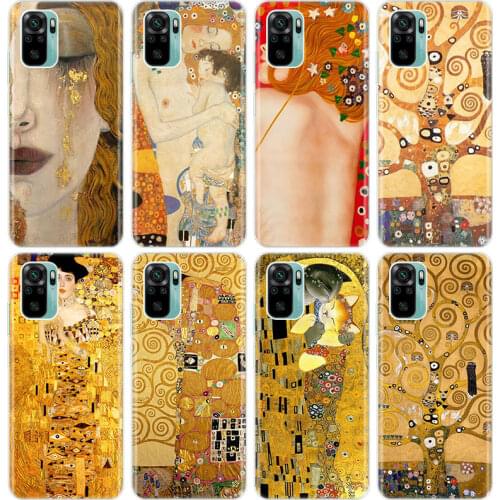 Kiss by Gustav Klimt Silicone Phone Case for Xiaomi Redmi Note 10 9 Pro Max 10S 9S 8T 8 8A 9 9A 9C NFC 9T 7 Soft Cover