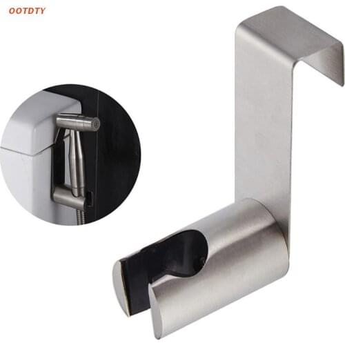 Free Nail Bidet Hook Holder Stainless Steel Hanger ABS Brushed Socket Wall Shower Head Holder Shattaf Sprayer Toilet Tank