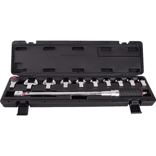 Taiwan Industrial-Grade Replaceable Head Preset Torque Wrench Set 20-340NM 14*18mm Spanner Open Ended Insert Tools