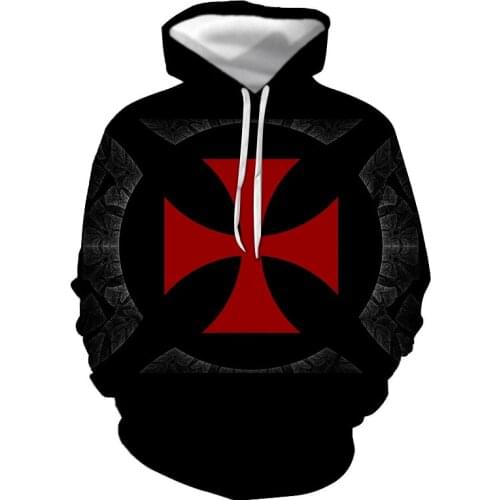 Crusader Knight Medieval Armor 3D Printed Men hoodies Knights Templar Harajuku hoodie Fashion Sweatshirt Casual jacket Streetwea