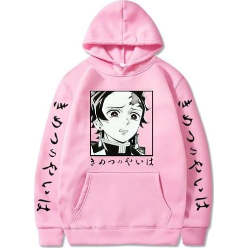 Demon Slayer Hoodies Anime Cosplay Kimetsu No Yaiba Sweatshirts Long Sleeve Loose Casual Oversized 4XL Pullovers Streetwear Top