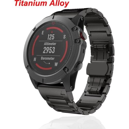 Smart Accessories wrist strap Lighter Harder Titanium Alloy Quick Release Luxury Wirstband For Garmin Fenix 5X Plus 6 6X Pro 3HR