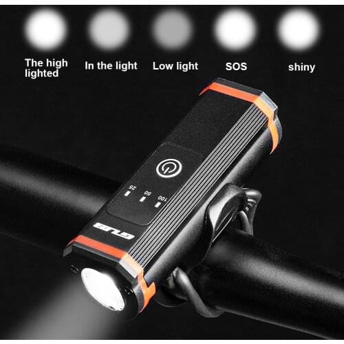GUB 013 400 Lumen Bike Front Light Induction Aluminium Alloy Super Bright Bicycle LED Front Rear Light Built-in 2200mAh Lamp