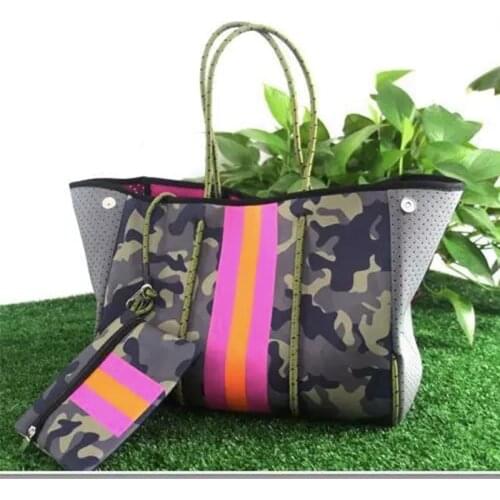 Colors New Fashion Female Cheetah Neoprene Beach Tote Bags Casual Leopard Pattern Large Capacity Camouflage Handbag For Women