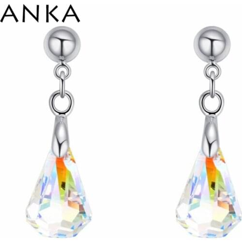 ANKA eternal love waterdrop crystal earrings for women brand jewelry Valentines Day Gift with Crystals from Austria #124768