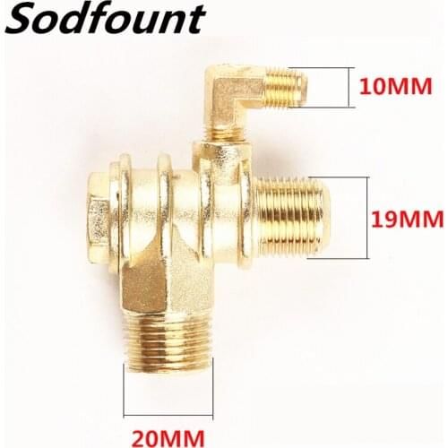 1pcs 20X19X10mm Zinc alloy check valve three-way With small elbow