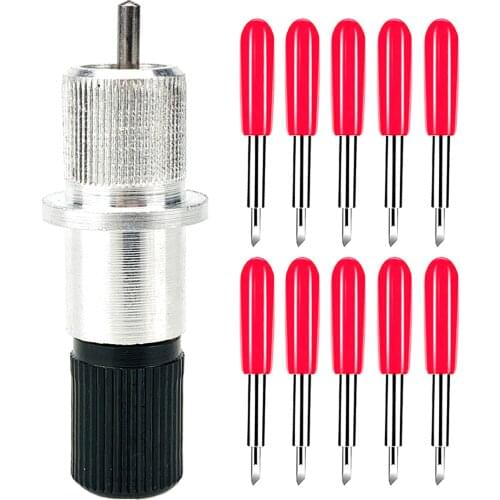 10pc 45 Degree High Quality Plotter Blades Vinyl Cutter Knife for Roland Cutting Plotter Engraving Machine + 1pc Blade Holder