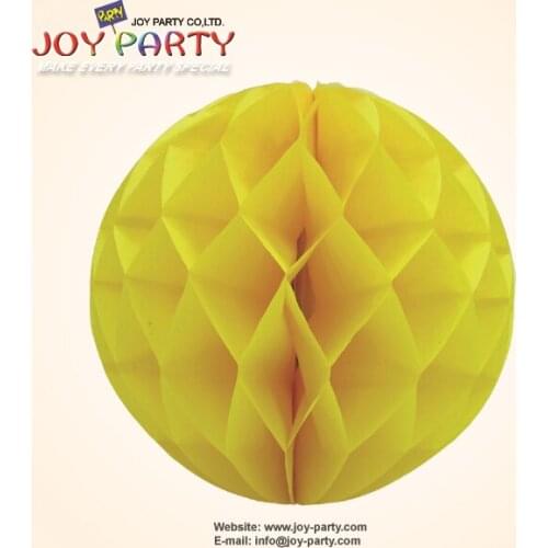 10 pieces per lot Yellow color Tissue Paper honeycomb ball Party Easter Home Garden Hanging Decorations