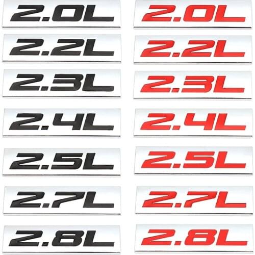 2.0L 2.3L 2.4L 2.5L 2.8L Car Stickers Emblem Badge Decal for Toyota Mercedes Mazda Nissan BMW Audi Honda Hyundai Ford KIA VW SUV