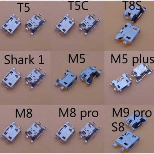 2-5pcs For Leagoo T5 T5C M5 M5 Plus M8 M9 Pro Shark 1 S8 Power Charging Port Jack Socket Plug Connector Mini Micro USB