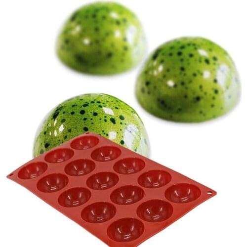 55 Cavity Coffee Beans/Half Ball Cake Silicone Mold Ice Cube Tray Pastry Cake Baking Decorating Tools Kitchen Gadget Accessories