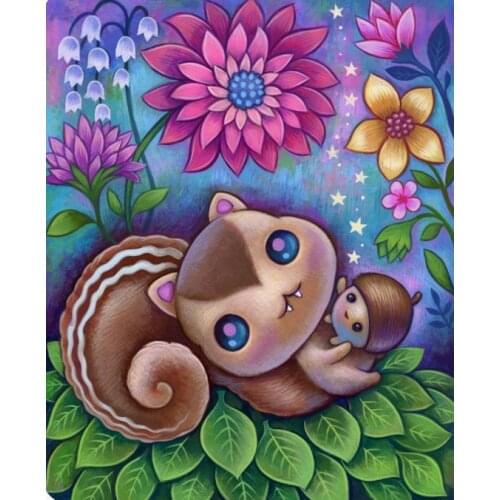 DIY 5D Diamond Painting Cartoon Cat Owl Animal Cross Stitch Kit Full Drill Embroidery Mosaic Art Picture Home Decor Gift