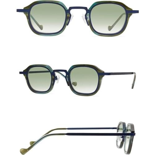 Belight Optical Vintage Retro Square Shape Fashion Design Women Men UV400 Protection Acetate Sunglasses with Case Oculos M7