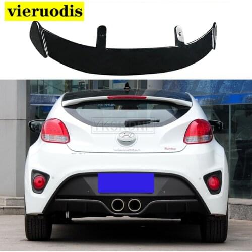 For Hyundai Veloster Spoiler 2012 13 14 15 2016 Year Glossy Carbon fiber pattern/ABS Rear Roof Wing Sport Body Kit Accessories