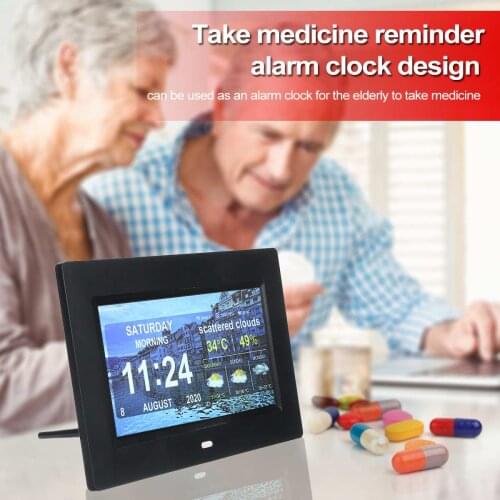 7" / 10.1" Digital Photo Frame Electronic Photo Album HD Desktop LCD Touch Screen WIFI Time Clock Weather Display Remote Control